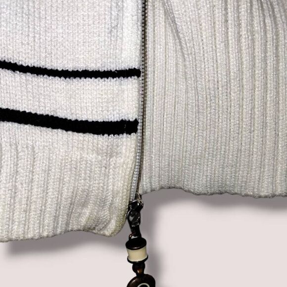 St John Womens Sweater Set Sz P White Black Short Sleeves and Tank‎ Summer Prep - Picture 5 of 13